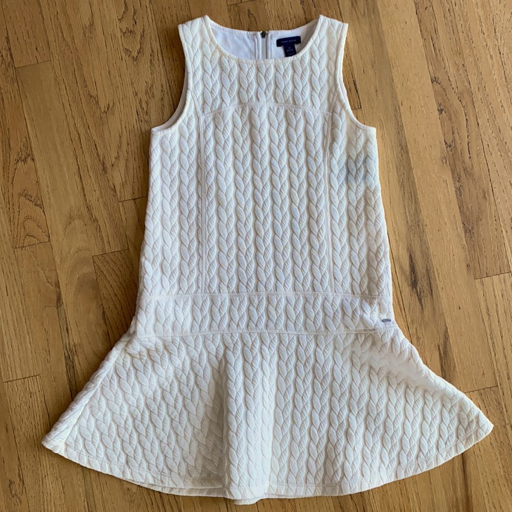 Girl’s Tommy Hilfiger Cream Sleeveless Dress